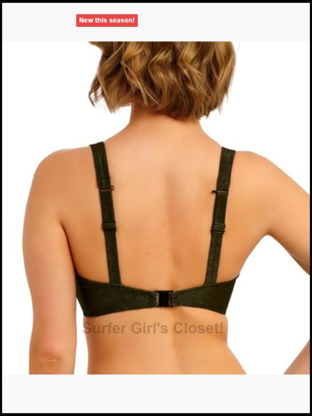 Underwire High Apex Bikini Top Racerback Hook and Bar Closure